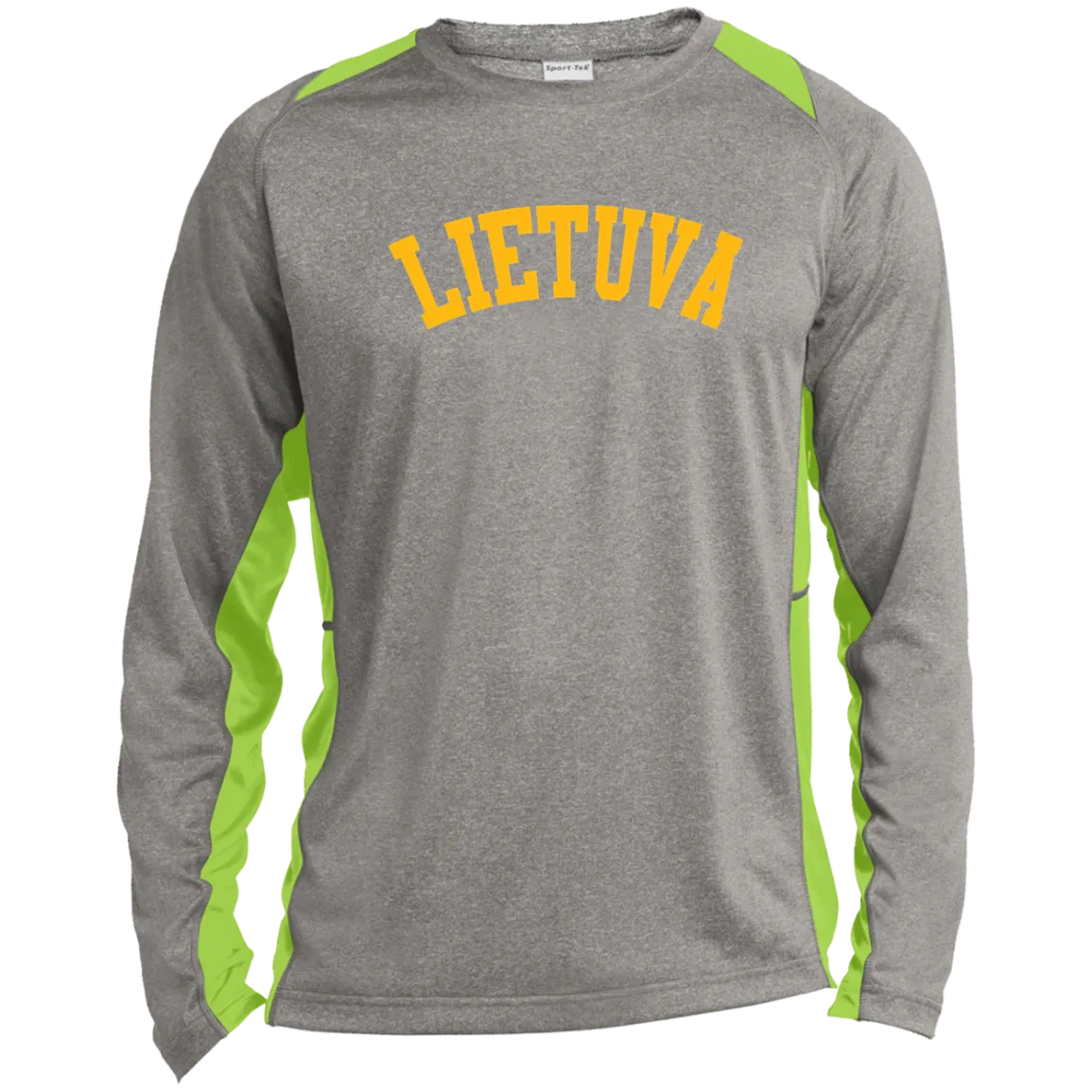 Lietuva - Men's Long Sleeve Colorblock Activewear Performance T