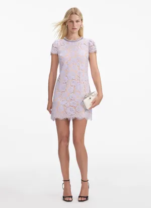 Lilac Lace Mini Dress