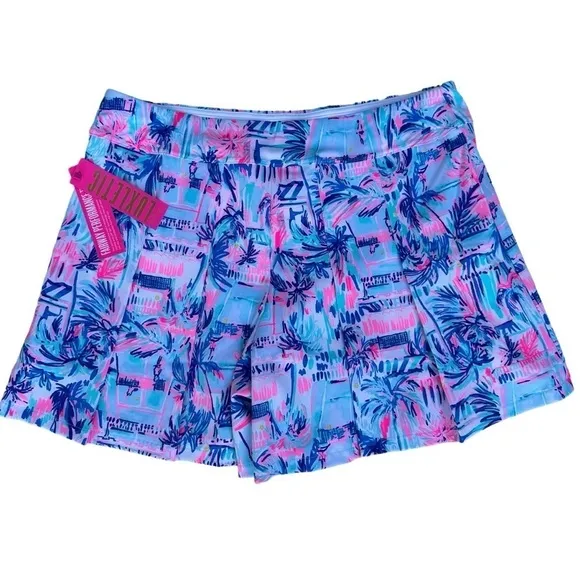 Lilly Pulitzer UPF 50  Luxletic 5&quot; Frazer Short Ravello Blue Perfect Match, 16