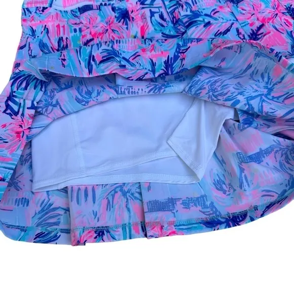 Lilly Pulitzer UPF 50  Luxletic 5&quot; Frazer Short Ravello Blue Perfect Match, 16