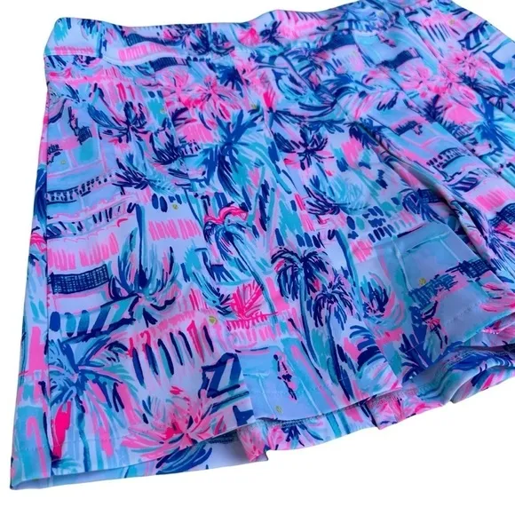 Lilly Pulitzer UPF 50  Luxletic 5&quot; Frazer Short Ravello Blue Perfect Match, 16