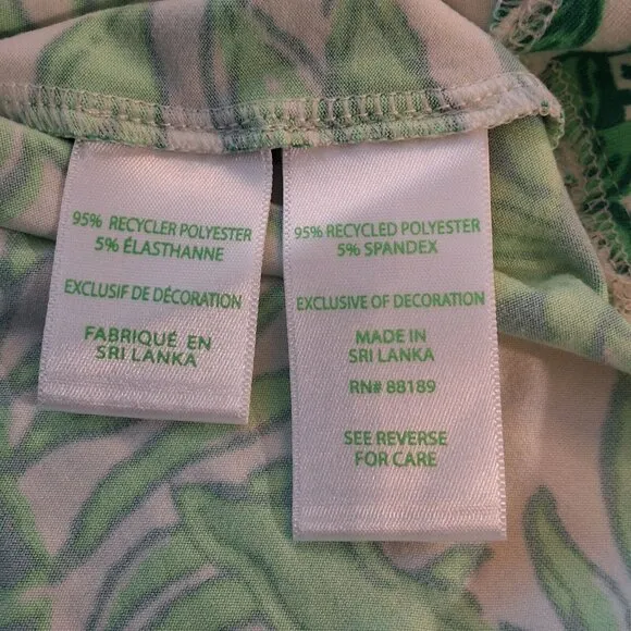 Lily Pulitzer Margene PJ Sleepdress Fiddle Leaf Greeen Size M Cozy Comfort