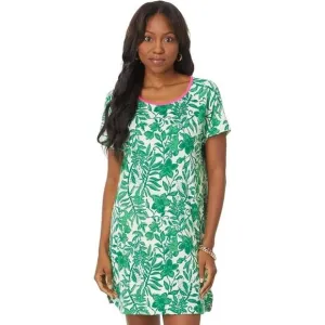 Lily Pulitzer Margene PJ Sleepdress Fiddle Leaf Greeen Size M Cozy Comfort