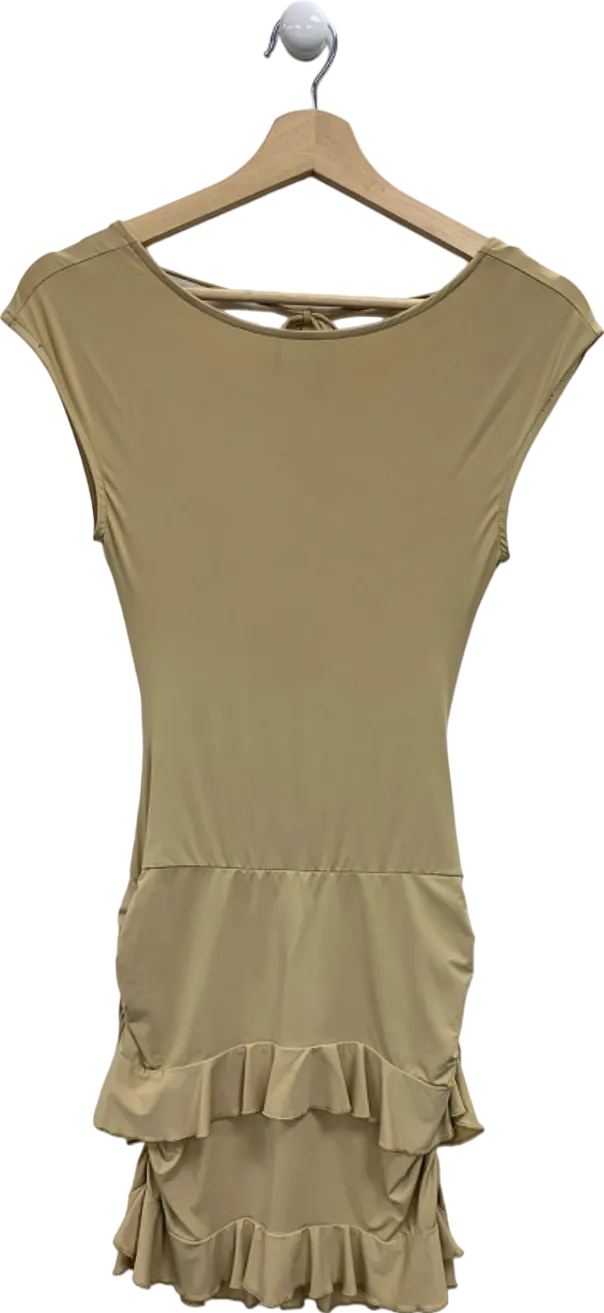 Lioness Pale Khaki Oui Oui Mini Dress UK XS