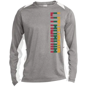 Lithuania - Men's Long Sleeve Colorblock Activewear Performance T