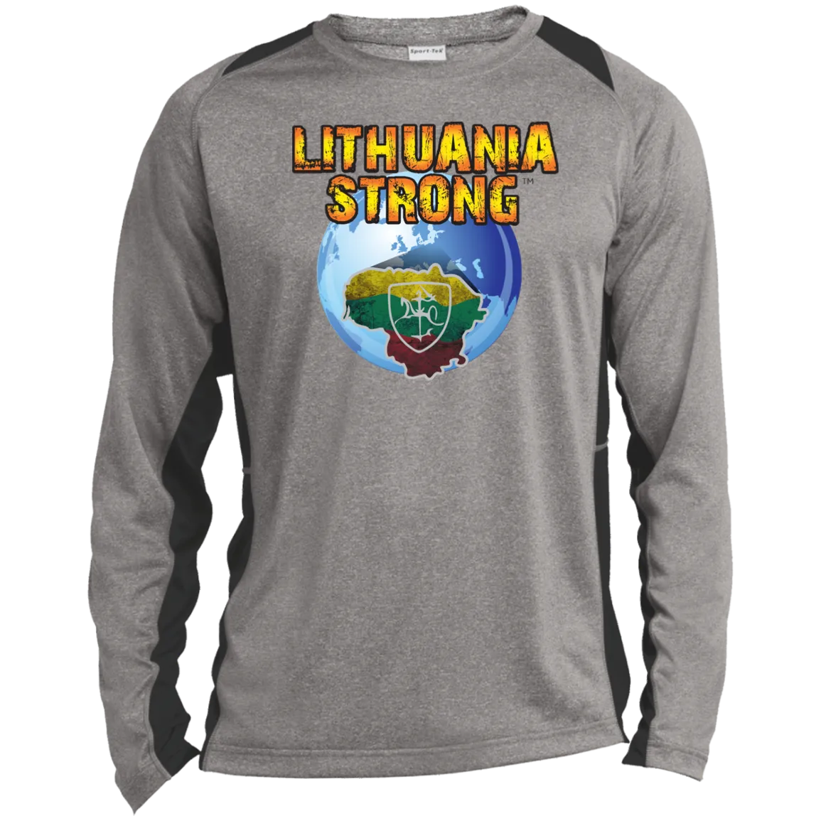 Lithuania Strong - Men's Long Sleeve Colorblock Activewear Performance T