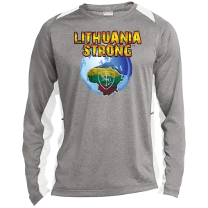 Lithuania Strong - Men's Long Sleeve Colorblock Activewear Performance T