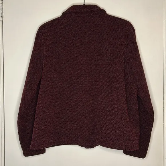 L.L. Bean Vintage Women's Red‎ Double Pocket Button Up Cardigan Sweater Size L