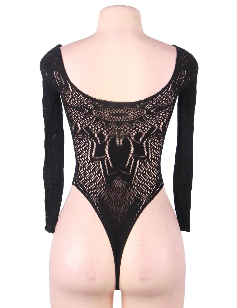 Long Sleeve Fishnet Off-the-shoulder Bodysuit Lingerie Egypt