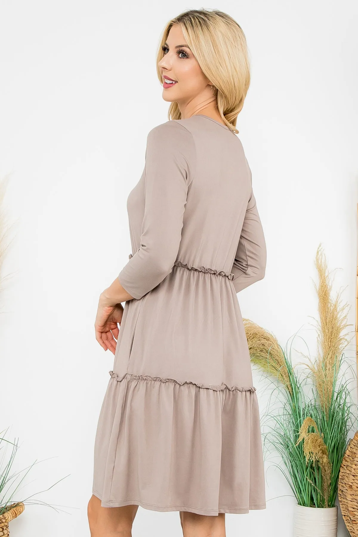 Long Sleeve Merrow Detail Dress