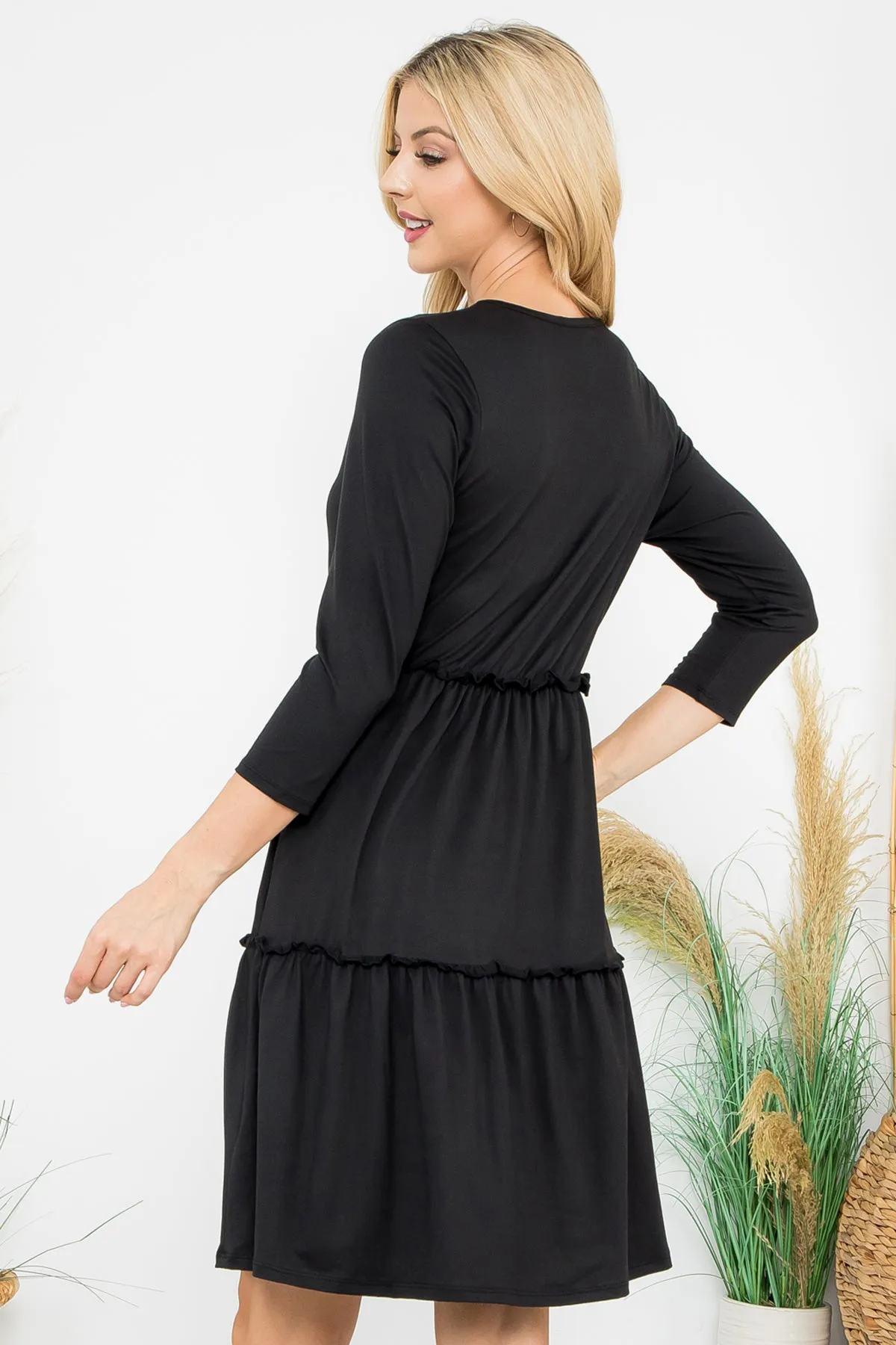 Long Sleeve Merrow Detail Dress