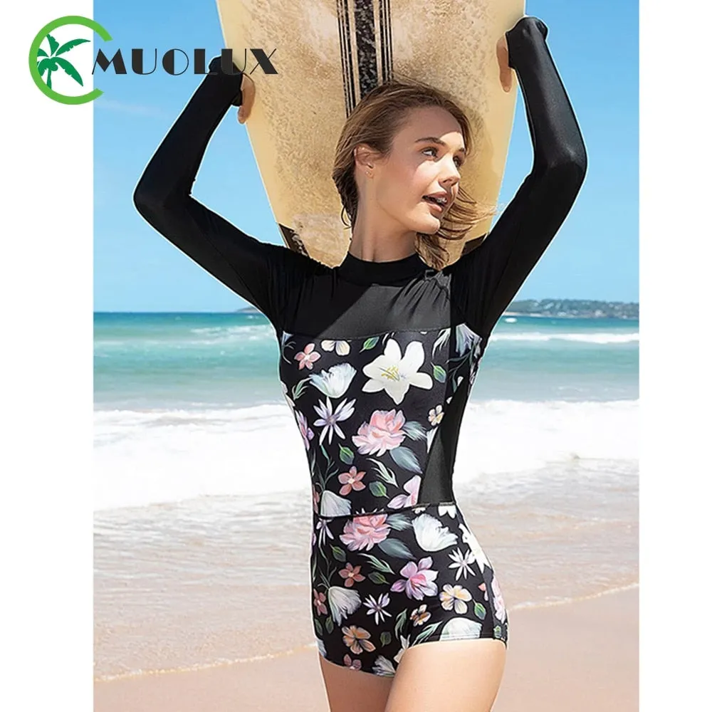 Long Sleeve One Piece Swimwear