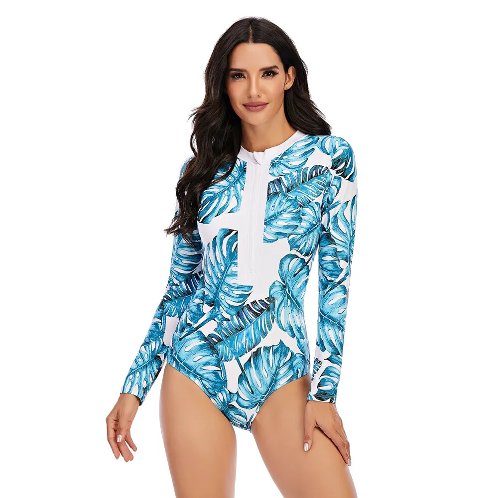Long Sleeve One Piece Swimwear