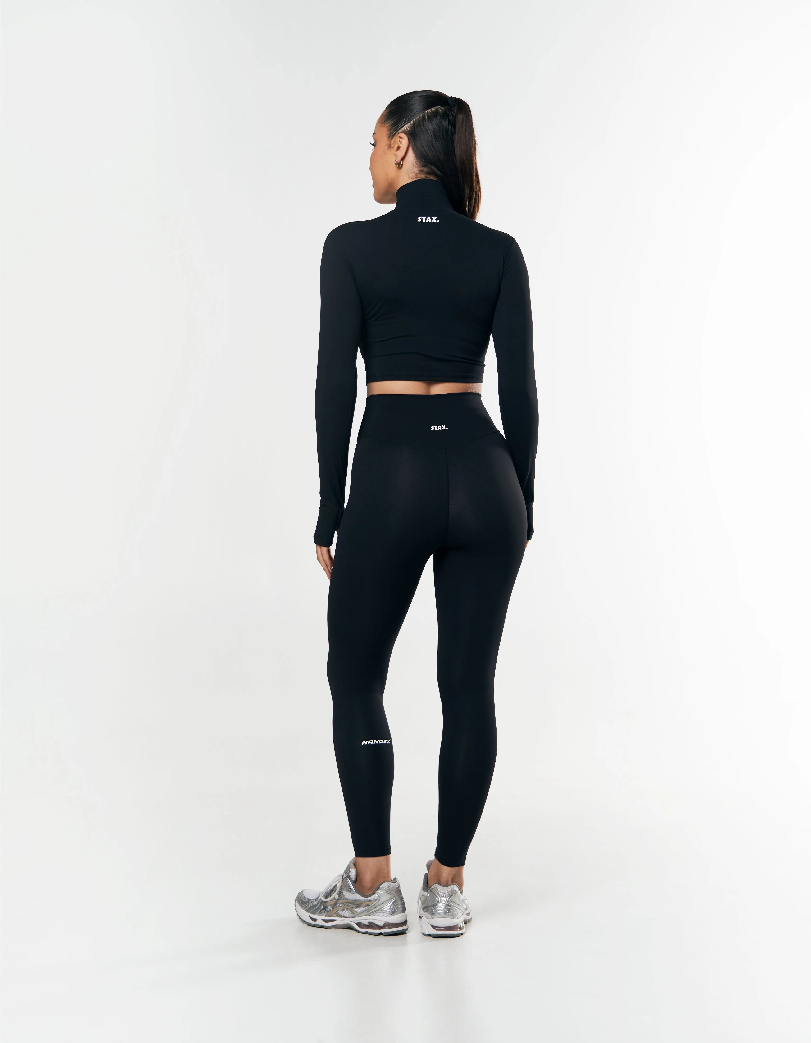 Long Sleeve Zip Crop NANDEX ™ - Black