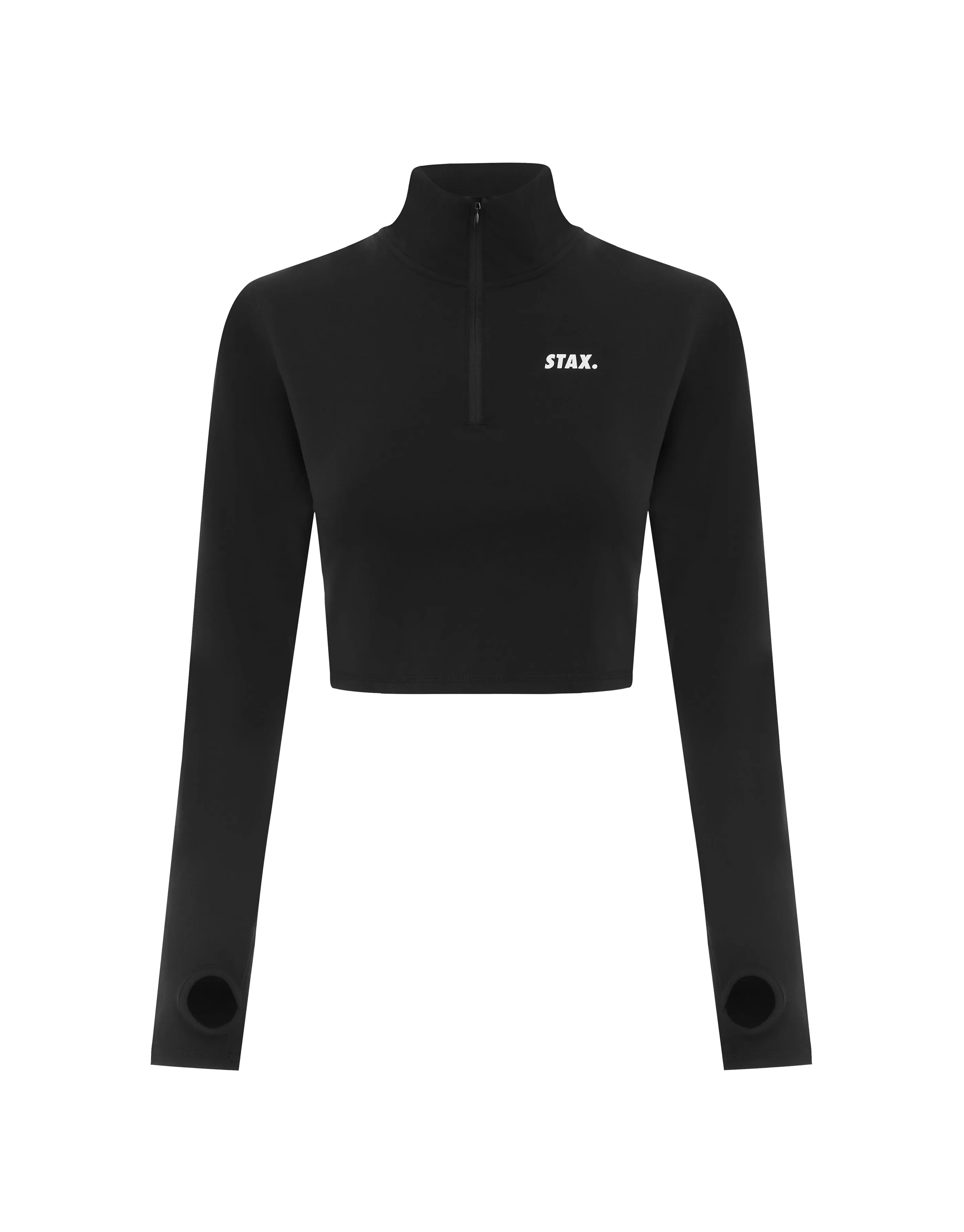 Long Sleeve Zip Crop NANDEX ™ - Black