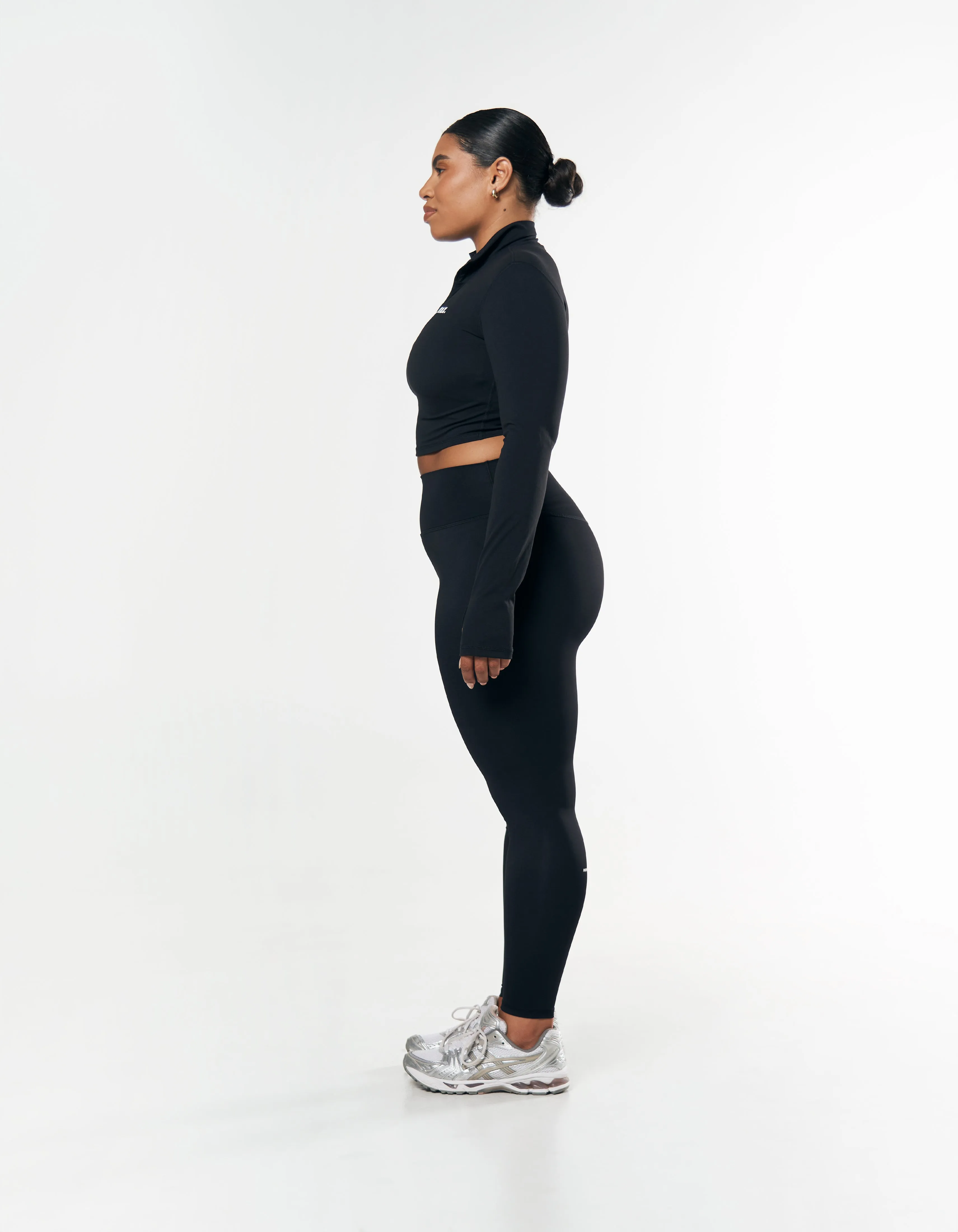 Long Sleeve Zip Crop NANDEX ™ - Black