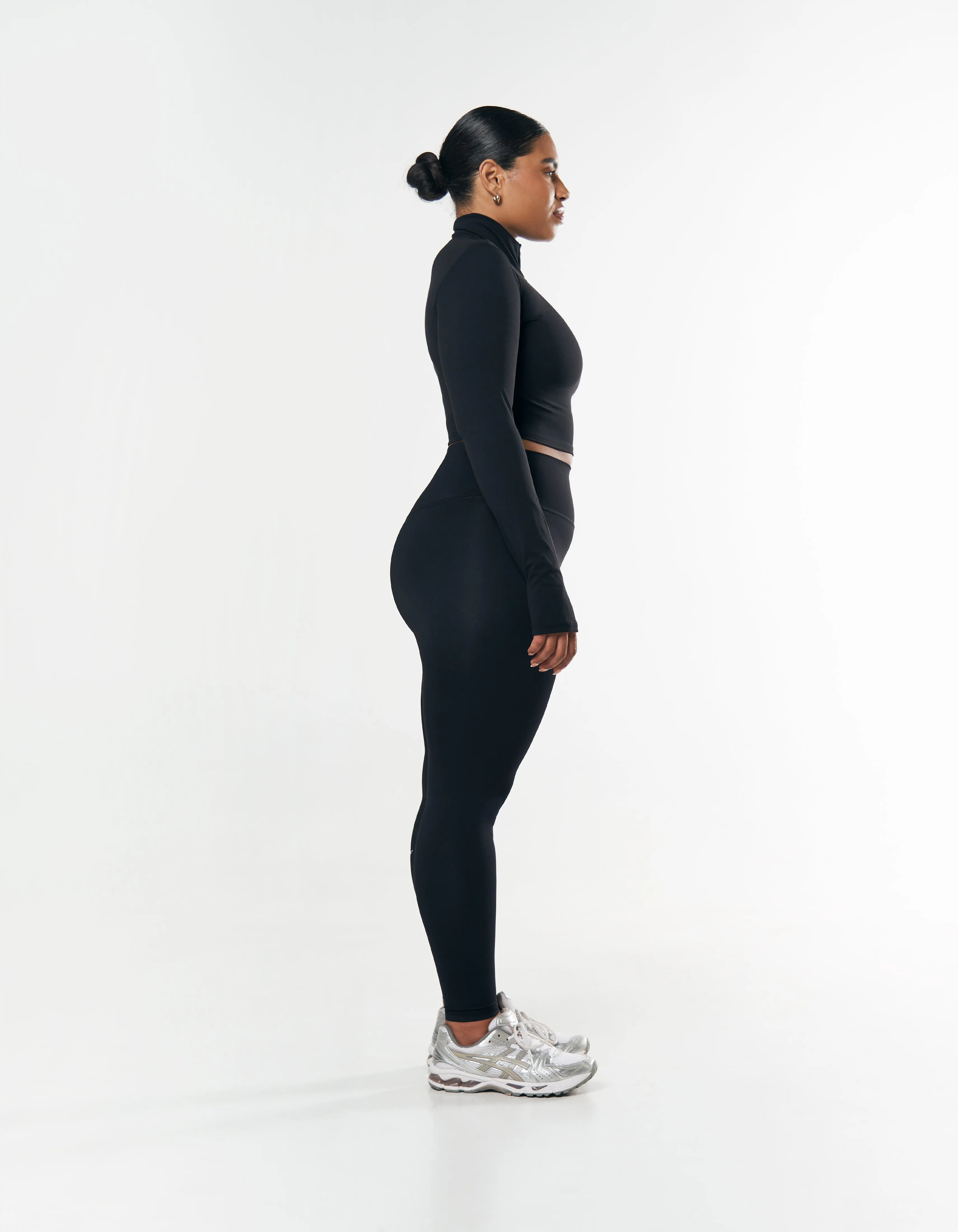 Long Sleeve Zip Crop NANDEX ™ - Black