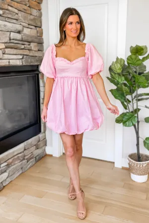 Love Pink Bubble Mini Dress