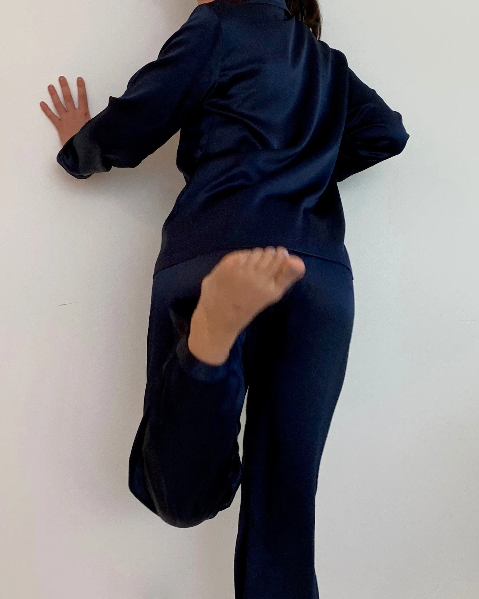 Love&Lustre - Silk Piped PJ Set - Navy