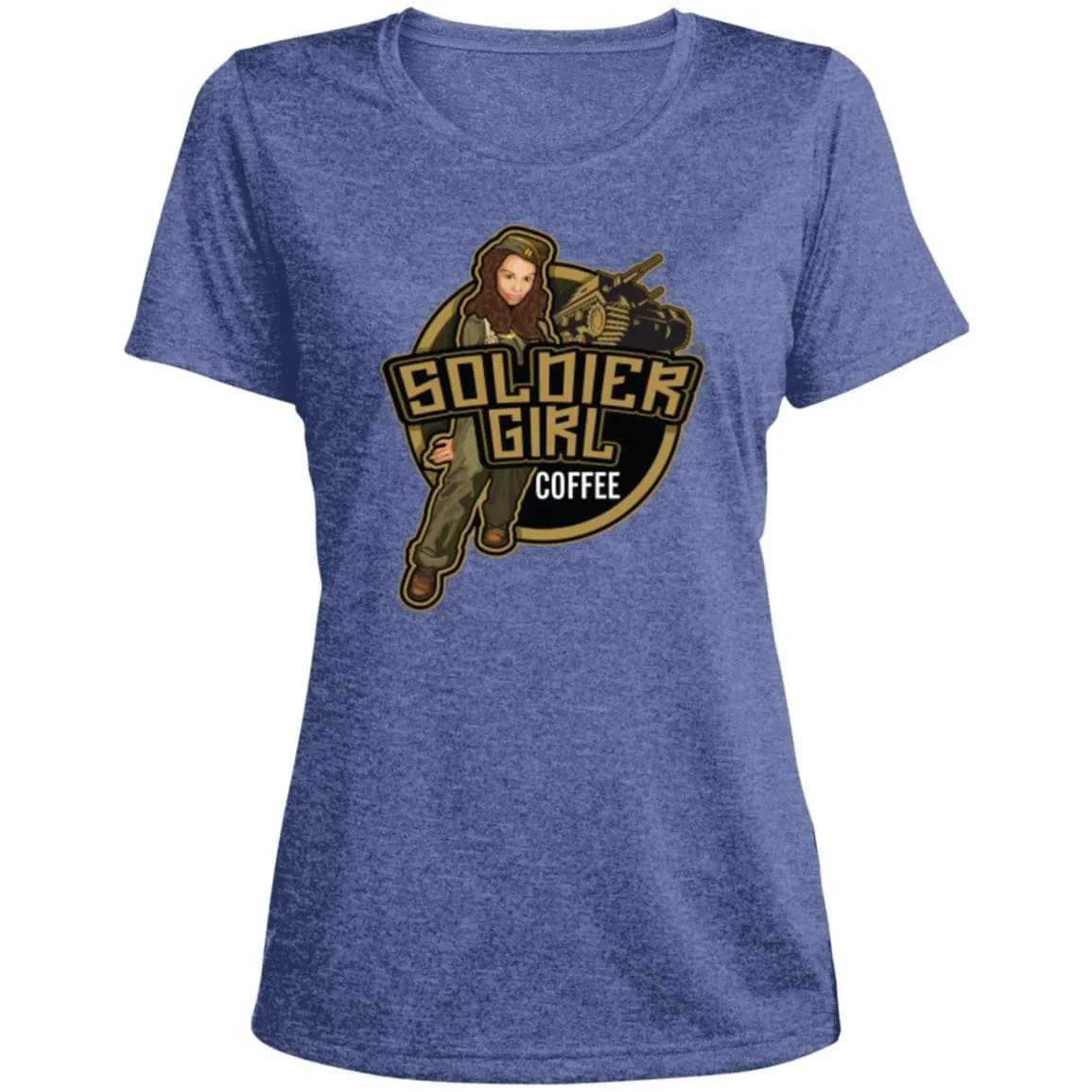LST360 Ladies' Heather Scoop Neck Performance Tee