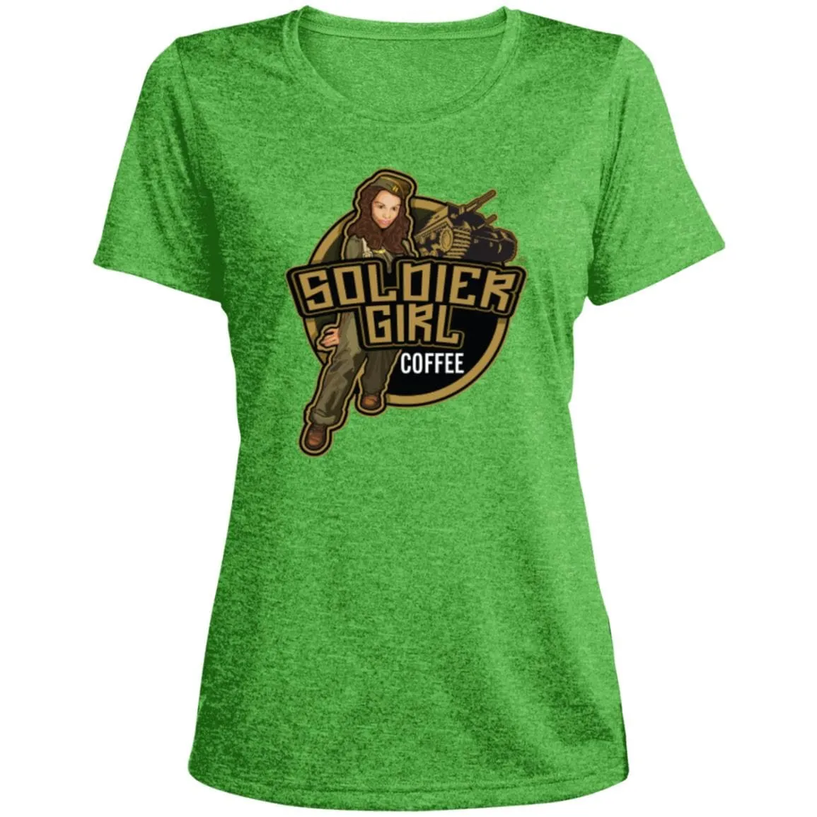LST360 Ladies' Heather Scoop Neck Performance Tee
