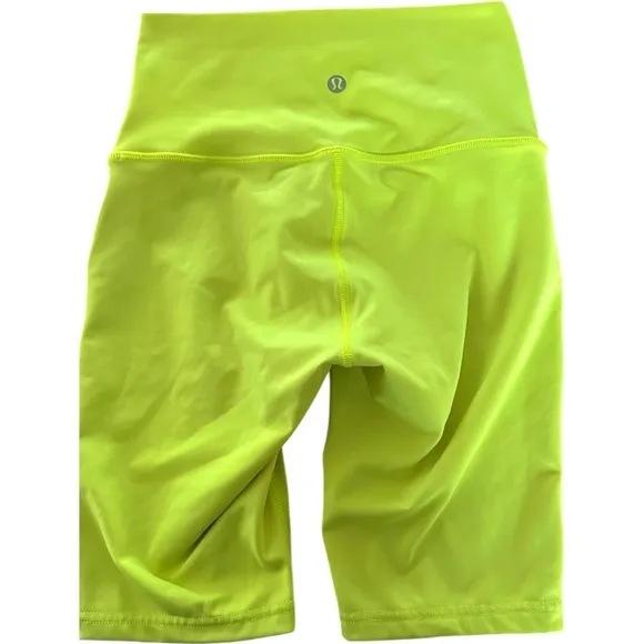 Lululemon Align Biker Shorts Size 2 Women's Highlighter Neon Yellow Green NEW