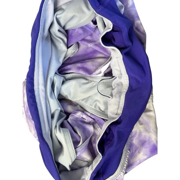 LULULEMON Athletica Run Speed Up Shorts Purple Bruised Berry Spray Tie Dye Sz 2