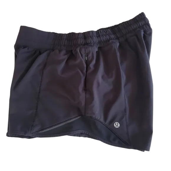 LULULEMON Hotty Hot Black Low-Rise 2.5&quot; Lined Performance Running Shirts Size 10