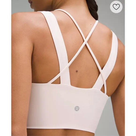 Lululemon Like a Cloud Longline Sports Bra Pink tide cup D/DD size 6