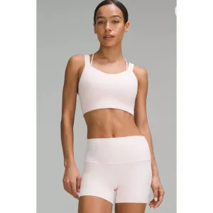Lululemon Like a Cloud Longline Sports Bra Pink tide cup D/DD size 6