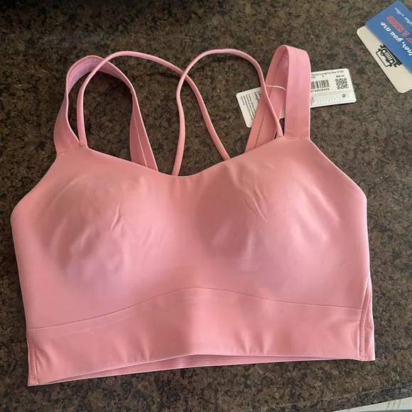 Lululemon Like a Cloud Longline Sports Bra Pink tide cup D/DD size 6