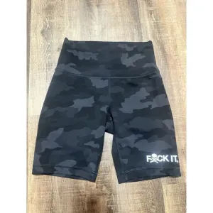 Lululemon Soul Cycle Collab Gray Camo Bike Shorts Size 6