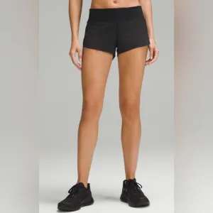Lululemon Speed Up Low-Rise Lined Shorts 2.5”- Black - Size 8