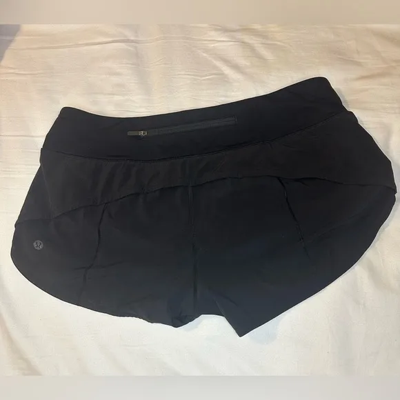 Lululemon Speed Up Low-Rise Lined Shorts 2.5”- Black - Size 8