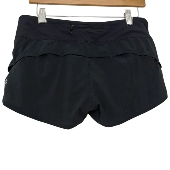 Lululemon Women's Speed Up Activewear Running Shorts Size 6 Black Training Gym