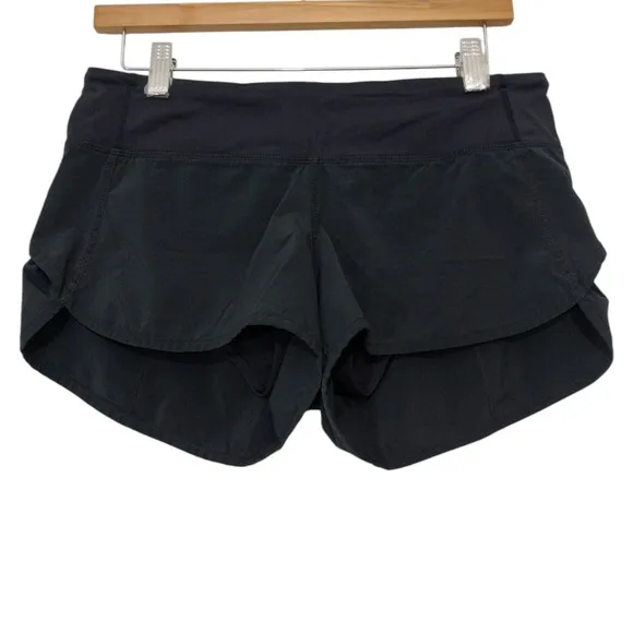 Lululemon Women's Speed Up Activewear Running Shorts Size 6 Black Training Gym