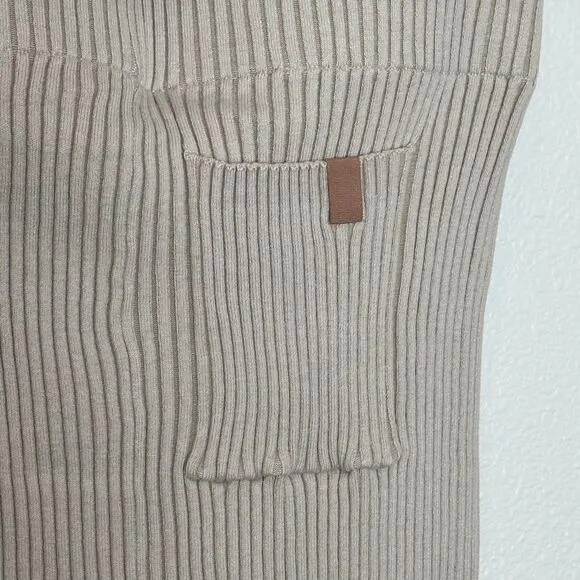 Lunya Cozy Cotton Silk Ribbed Bike‎ Short Size M Beige Loungewear Sleepwear NEW