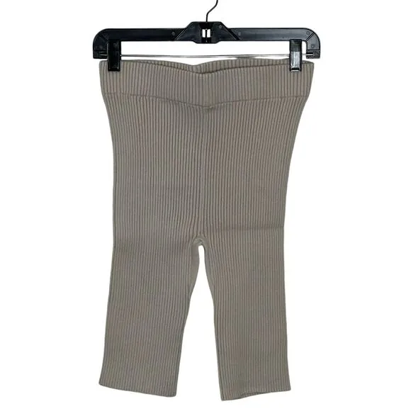Lunya Cozy Cotton Silk Ribbed Bike‎ Short Size M Beige Loungewear Sleepwear NEW