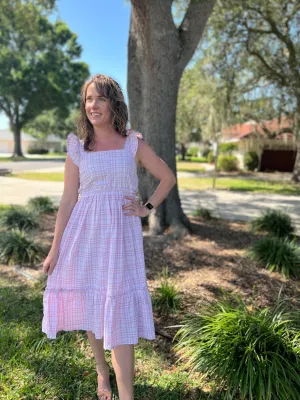 Luxe Lavender Gingham Dress