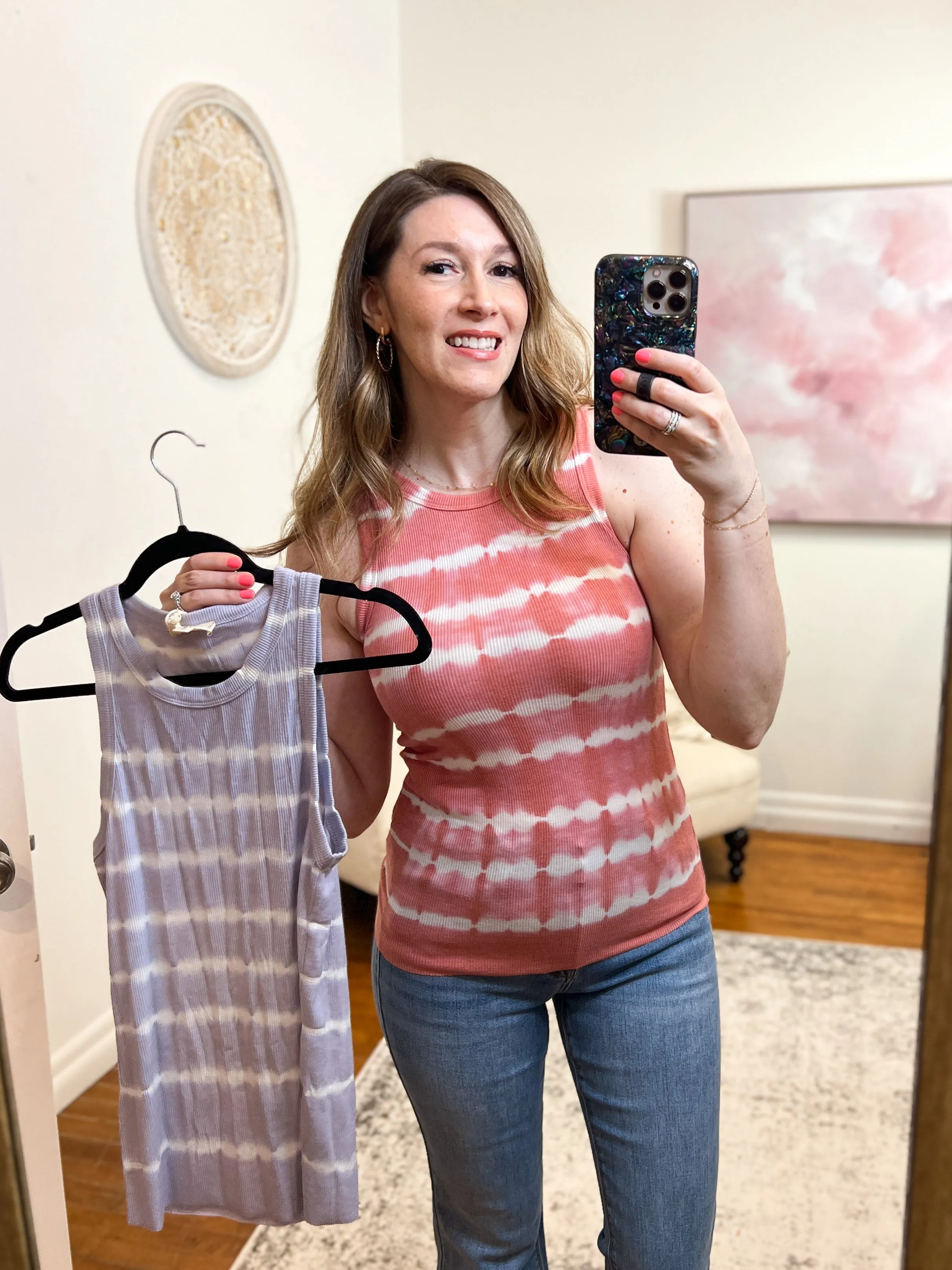 Madison Tie-Dye Crew-Neck Tank Top FINAL SALE