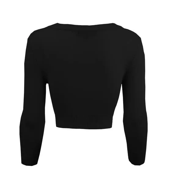 MAK Cropped Cardigan Black