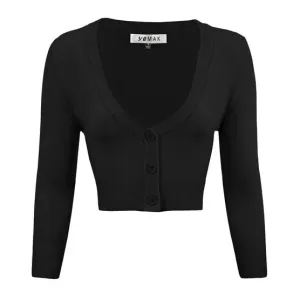 MAK Cropped Cardigan Black