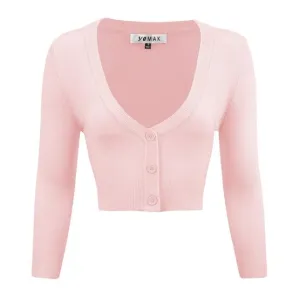 MAK Cropped Cardigan Blush Pink