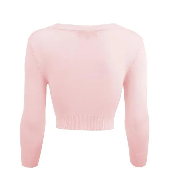 MAK Cropped Cardigan Blush Pink
