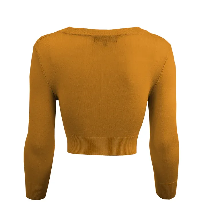 MAK Cropped Cardigan Bronze