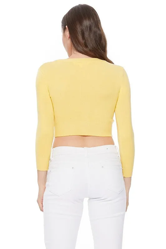 MAK Cropped Cardigan Dusty Orange