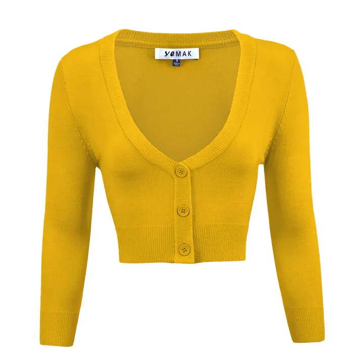MAK Cropped Cardigan Honey