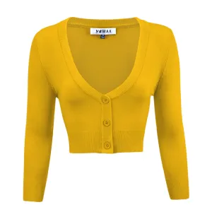 MAK Cropped Cardigan Honey