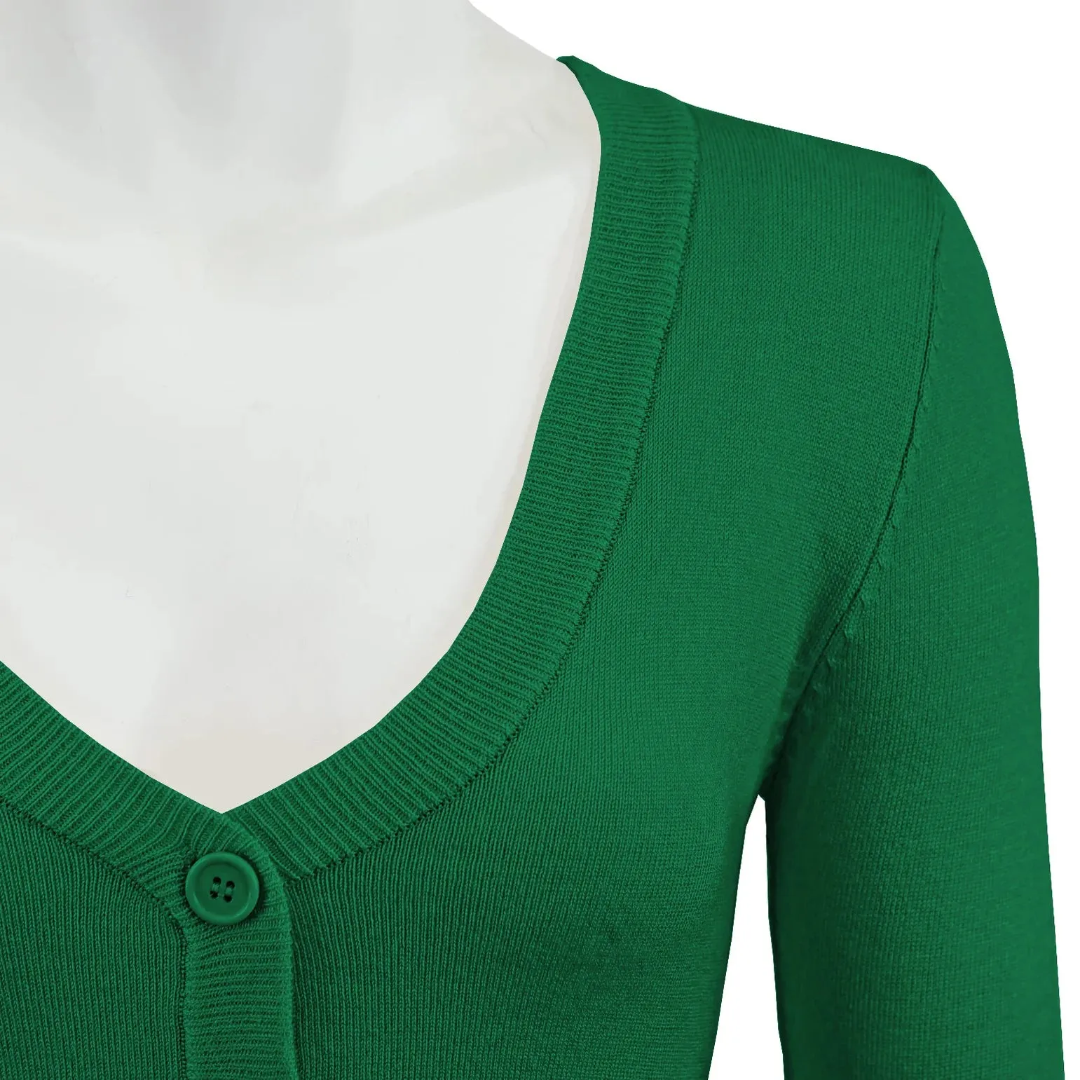 MAK Cropped Cardigan Kelly Green