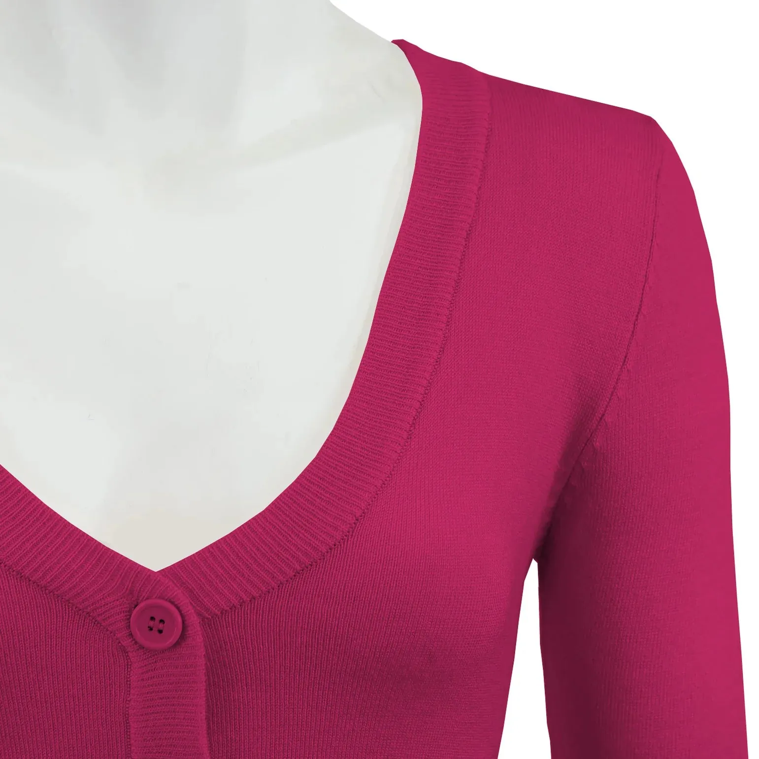 MAK Cropped Cardigan Magenta